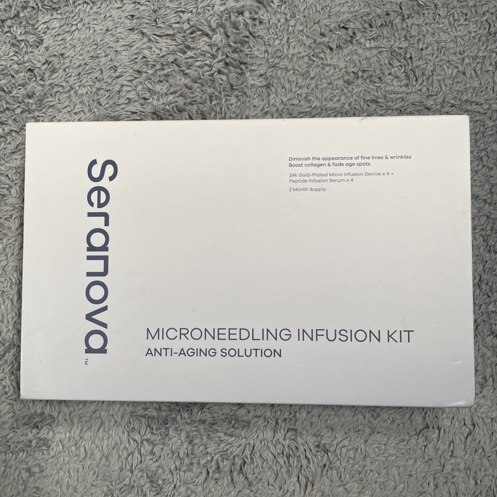 Seranova Micro Needling Infusion Peptides Anti Aging Kit 2 month Supply Open Box